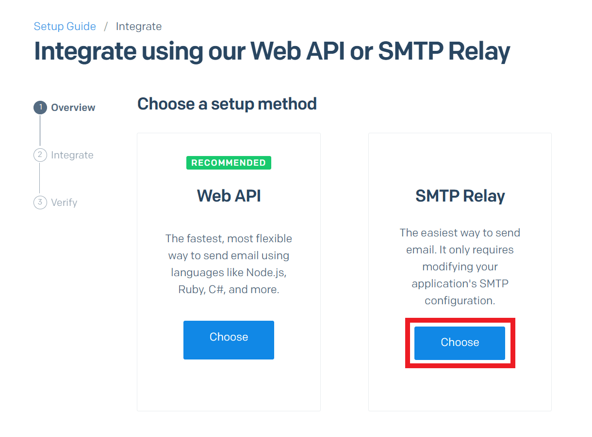 Sendgrid integration (step 1)