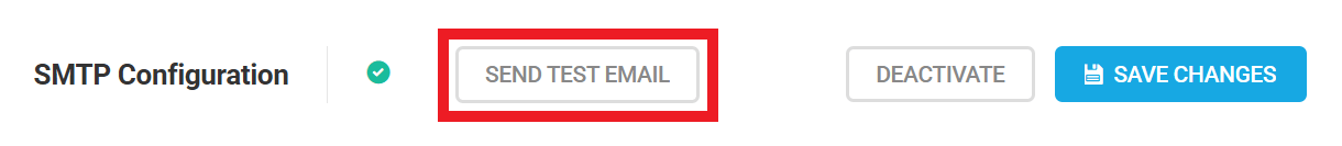 Send test email in Branda SMTP