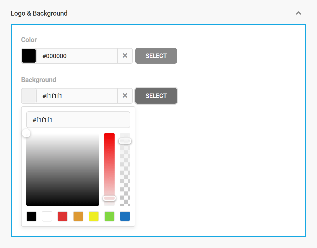 Branda status pages logo color options