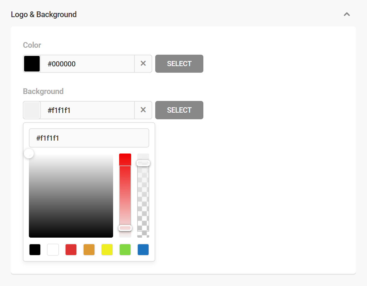 Branda website mode logo color options