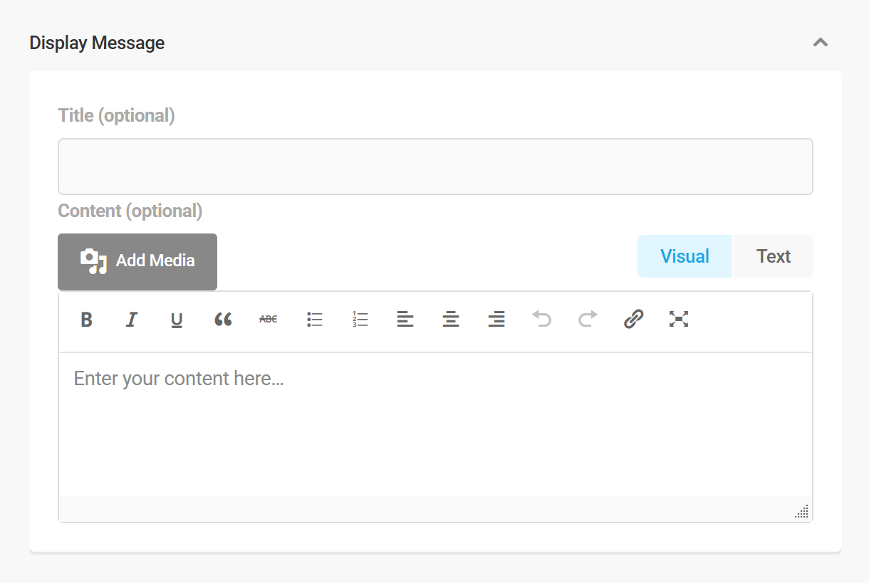 Branda website mode message options