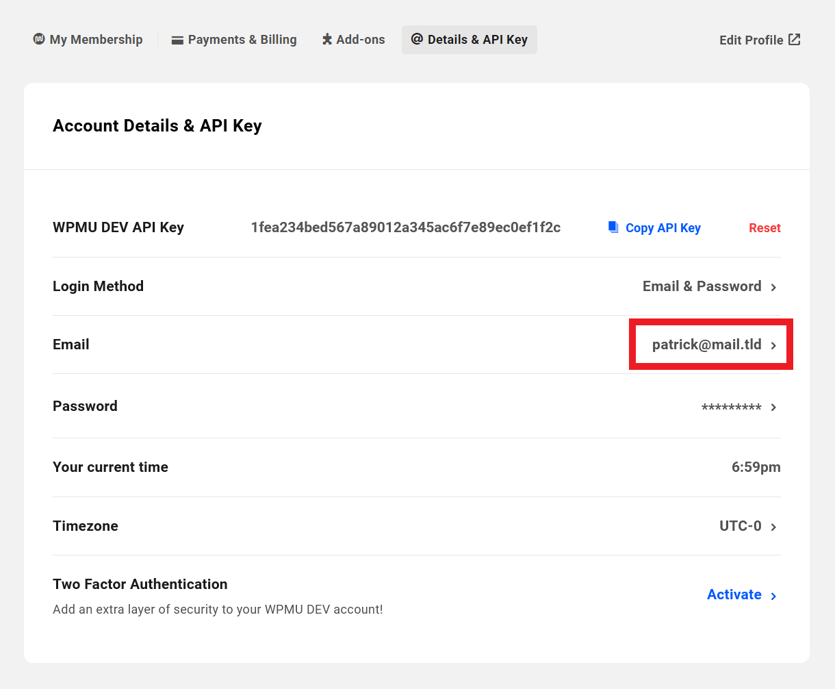 Change your WPMU DEV account email address
