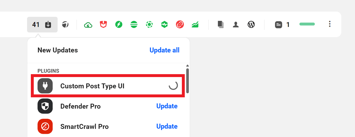 Quick update progress in the Hub