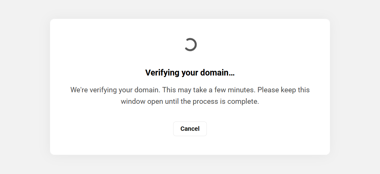 Verify domain DNS records