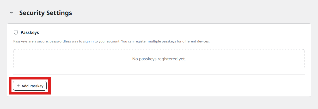 Add a passkey to an EmDash site