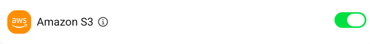 Enable Amazon s3 integration