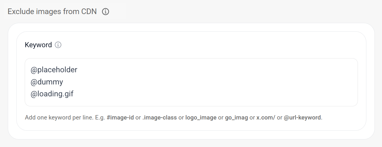 Exclude images from the Smush CDN