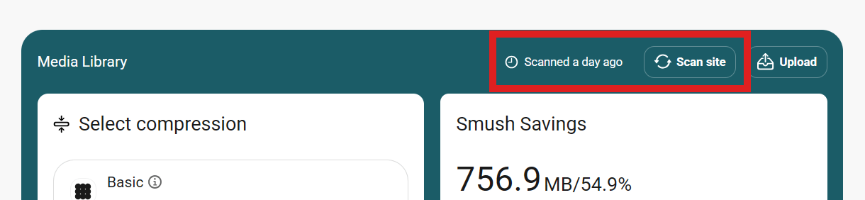 Scan site for images to optimize