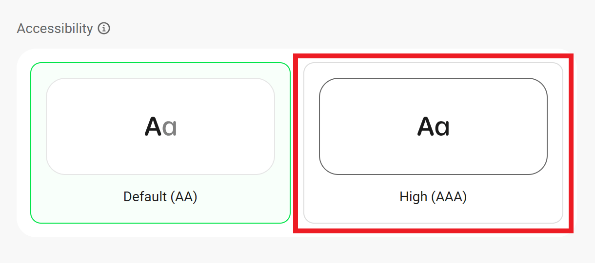 Accessibility settings in Smush