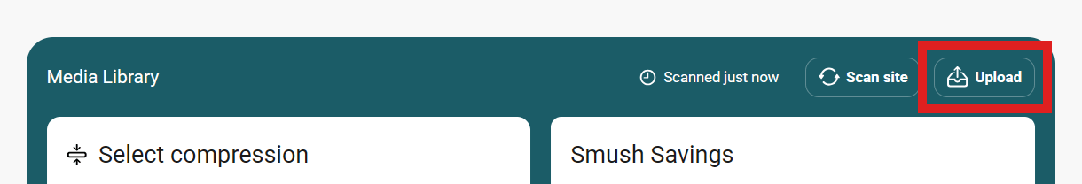 Upload button shortcut to WordPress Media Library