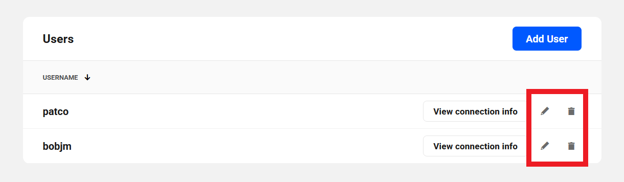 Edit information for a server-level SFTP/SSH user